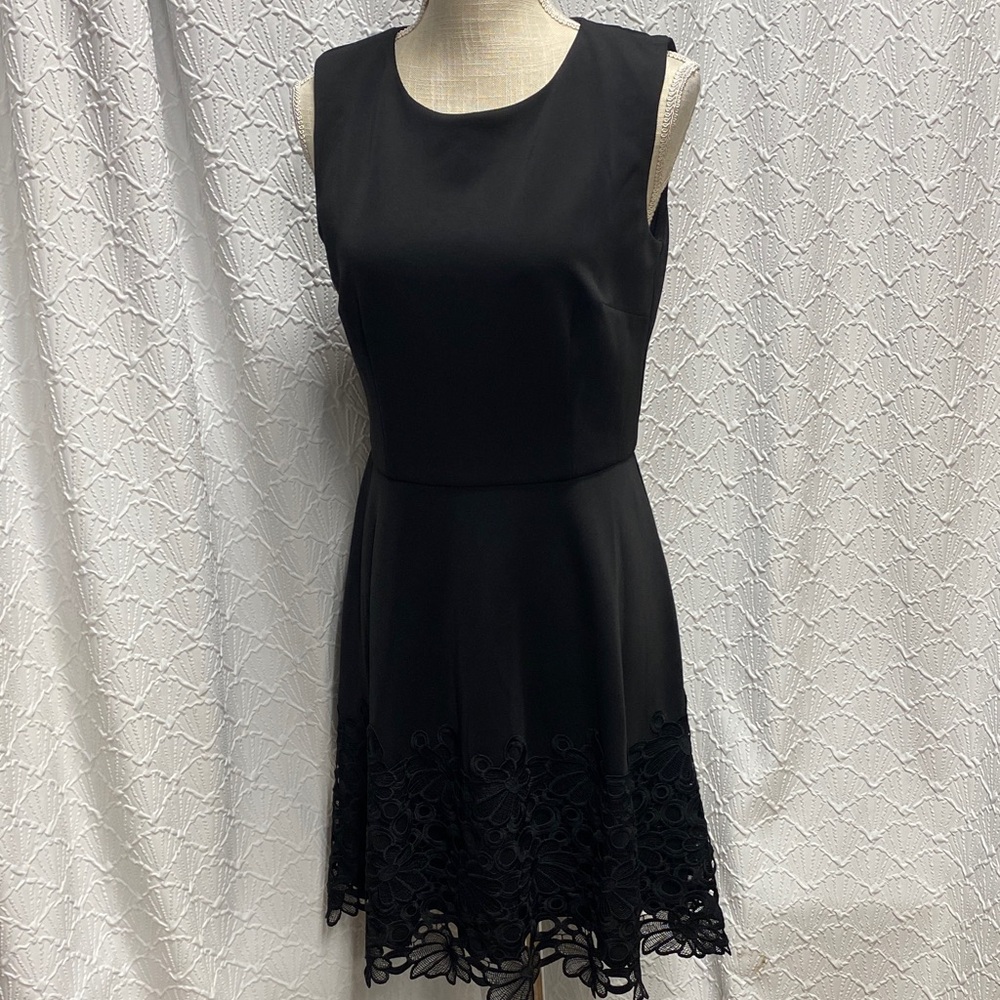 Taylor size‎ 8 Black Sleeveless Mini Dress elegant structured dressy perfect